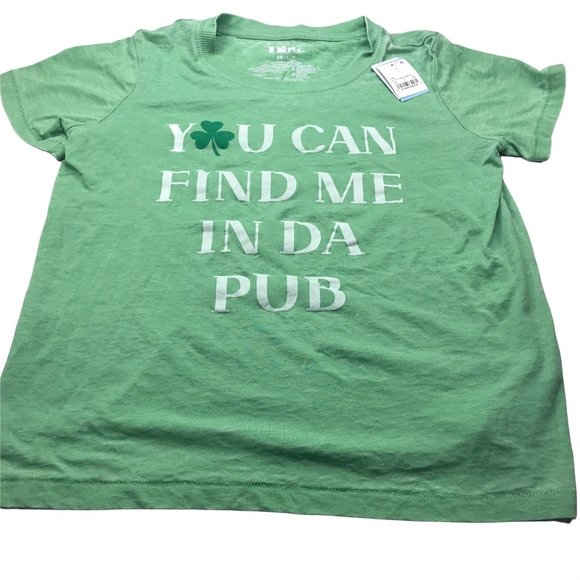 Doe Tops - Doe Women's Small Green Short Sleeve Tee Shirt You Can Find Me In Da Pub New